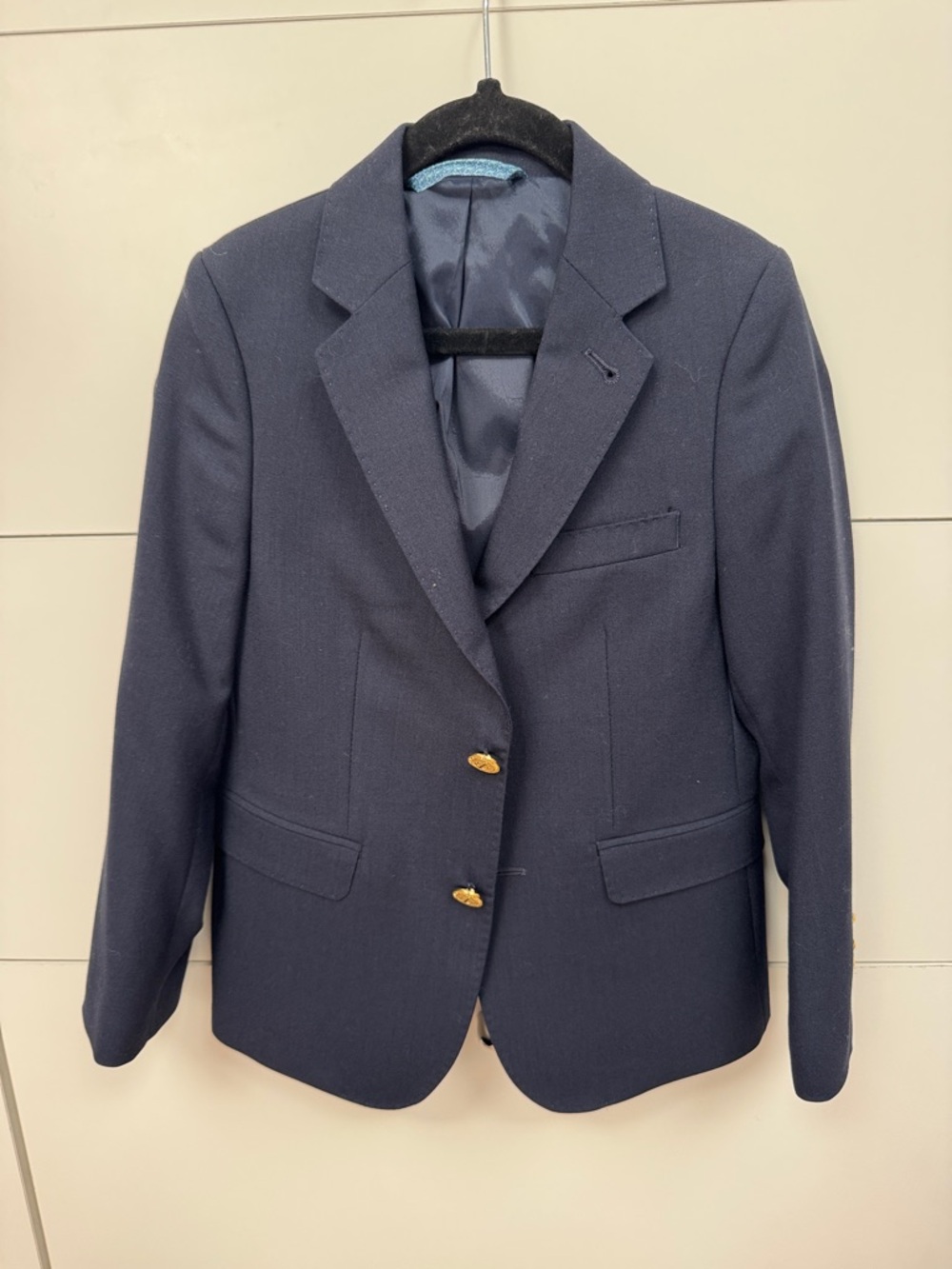 Vineyard Vines Navy Two-Button Blazer with Gold Buttons